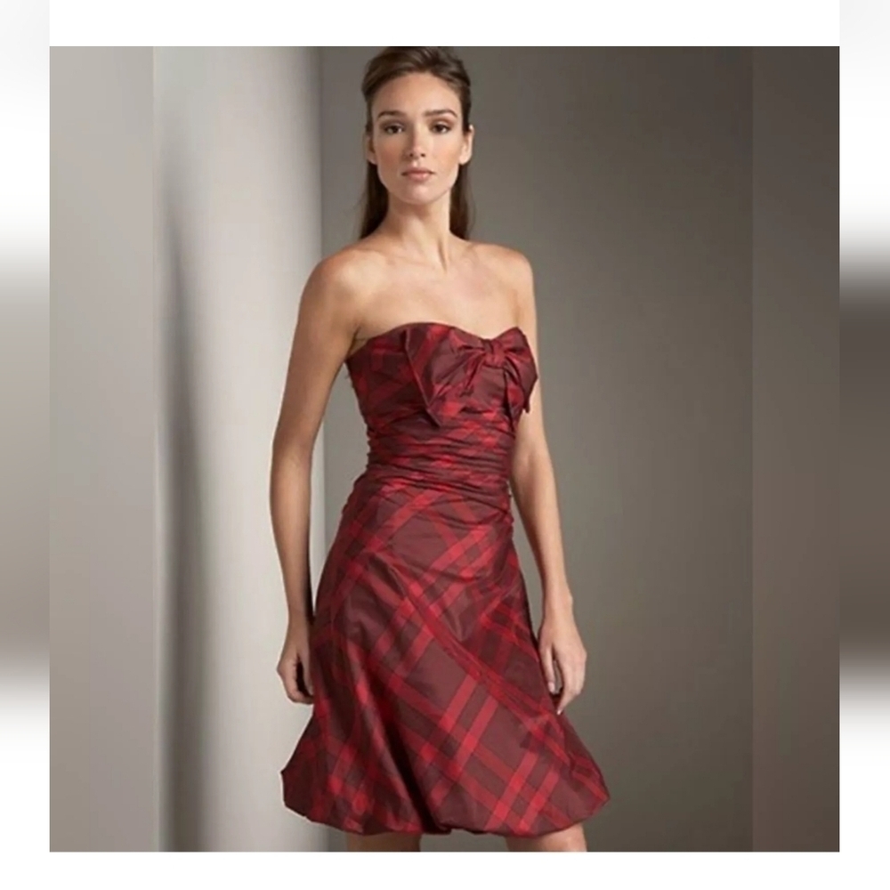 Kay Unger Silk Taffeta Bubble Hem Mini Dress. Size 14